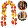 Autumn Decor Artificial Maple Fall Leaf Vine Garland Hanging Wedding Thanksgiving Decorations Home Halloween Fireplace Decor