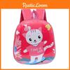 Cat And Dinosaur Animal Print Backpack For Kids With Waterproof Material For Daily Use Special Characters Included