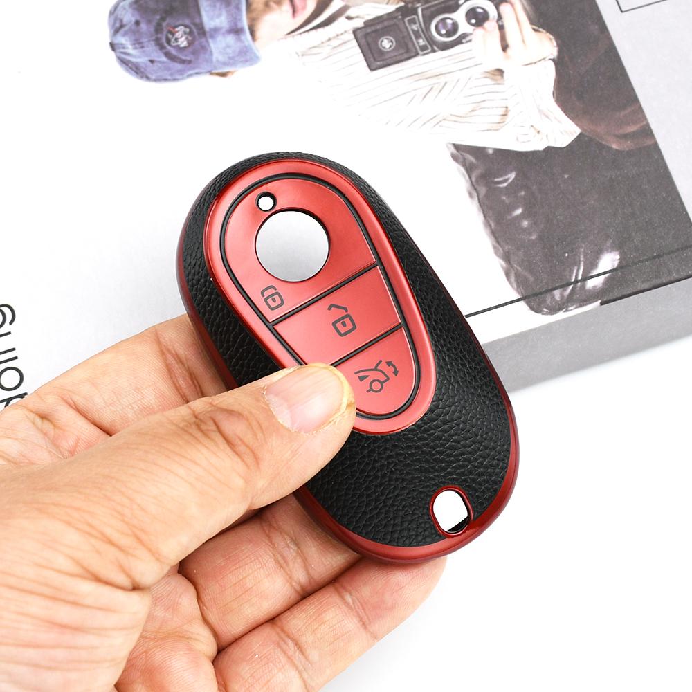 Leder TPU Zubehör Auto Hülle Schlüsselanhänger für Mercedes Benz C S Klasse W223 W206 S350 S400 S450 S500 C200 C260 Auto Schlüsselhülle Abdeckung