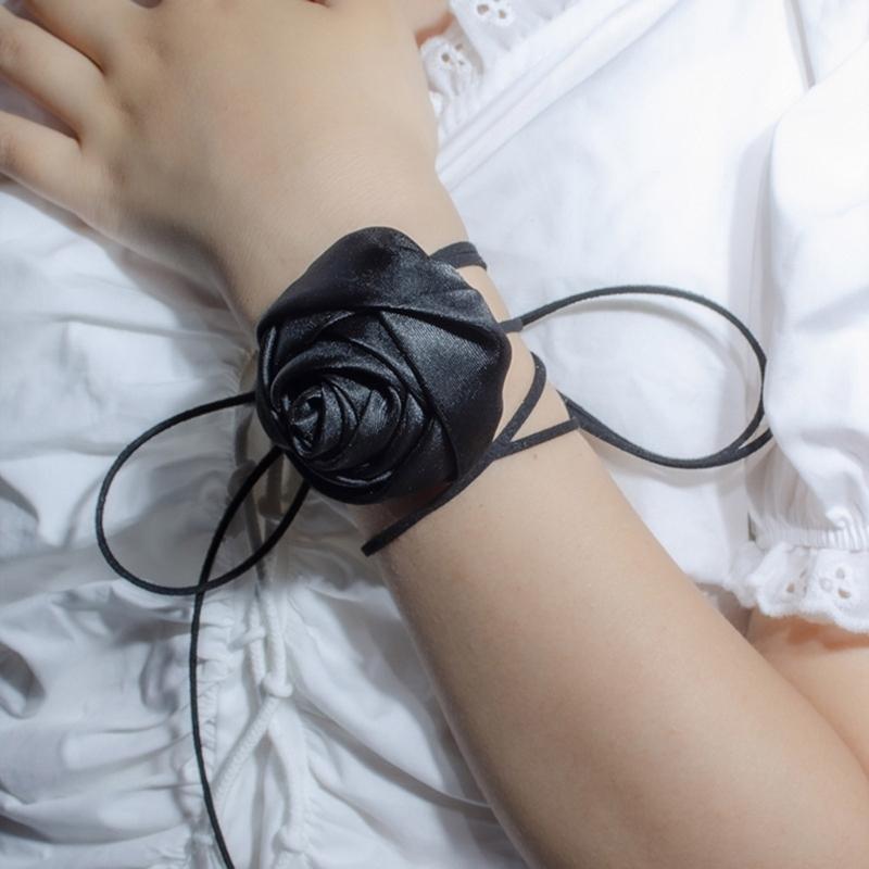 Elegant Rose Flower Clavicle Chain All-matched Necklace Women Bridal Adjustable Choker Mariage Jewelry Y2K Accessories