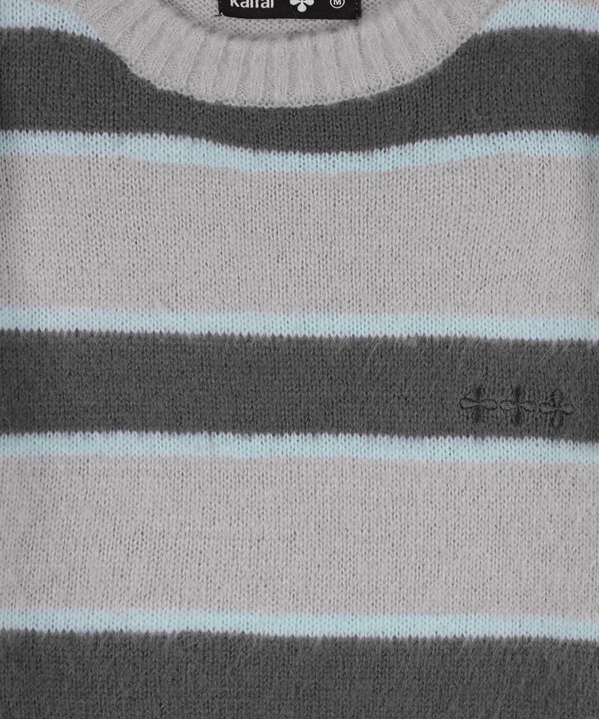 Kaipai Kush Stripe Knit (Gray) K25Zb169