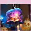 Themed Magic Halloween Book Pumpkin Pattern Acrylic Pendant For Holiday Decor