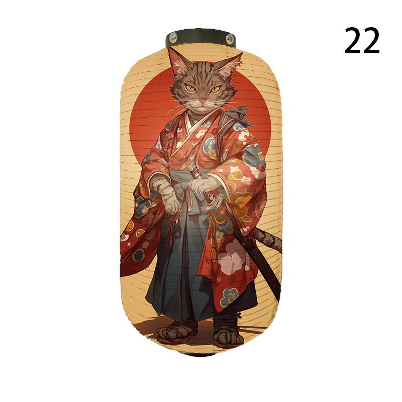 NEW Japanese Chochin Hanging Lantern Ukiyo-e Style Samurai Cat Anime Cartoon Lantern Sushi Restaurant Decor Festival Party Decor