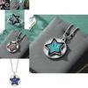 Fashionable Long Sweater Chain Necklace With Elegant Lucky Star Spinner Pendant