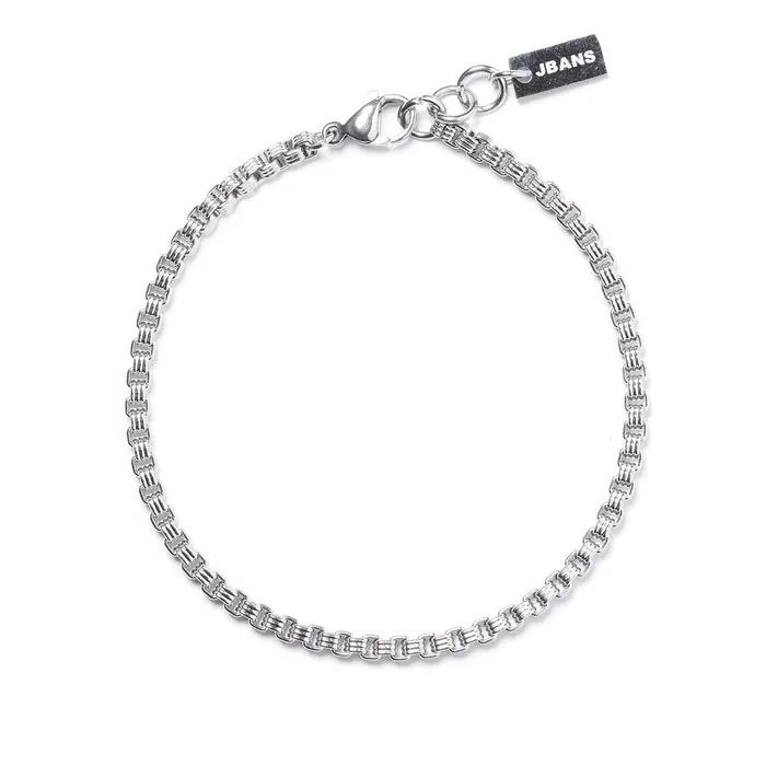 3-Line Cube Slim Layered Chain Bracelet (C2503AC1285_SV)