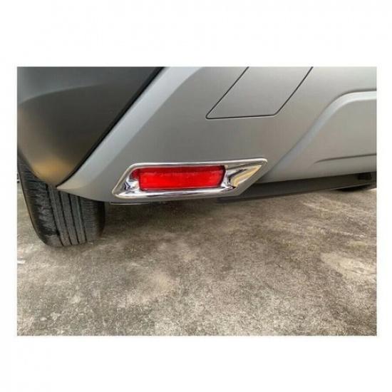 For Nissan Rogue 2021-2023 Chrome Rear Bumper Fog lamp Light Molding Cover Trim