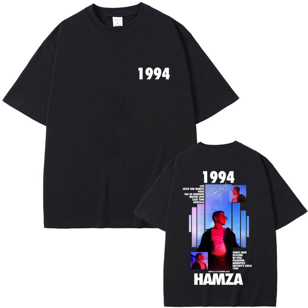 Rapper HAMZA 1994 Tour Album 2025 T Shirts Men Women Fashion Cotton Vintage Short Sleeve Tshirt Hip Hop ONeck Tees Streetwear