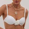 Imitation Pearl Sunflower Pendant Exquisite Beads Chain Choker Jewelry Multilayer  Necklace  Girls
