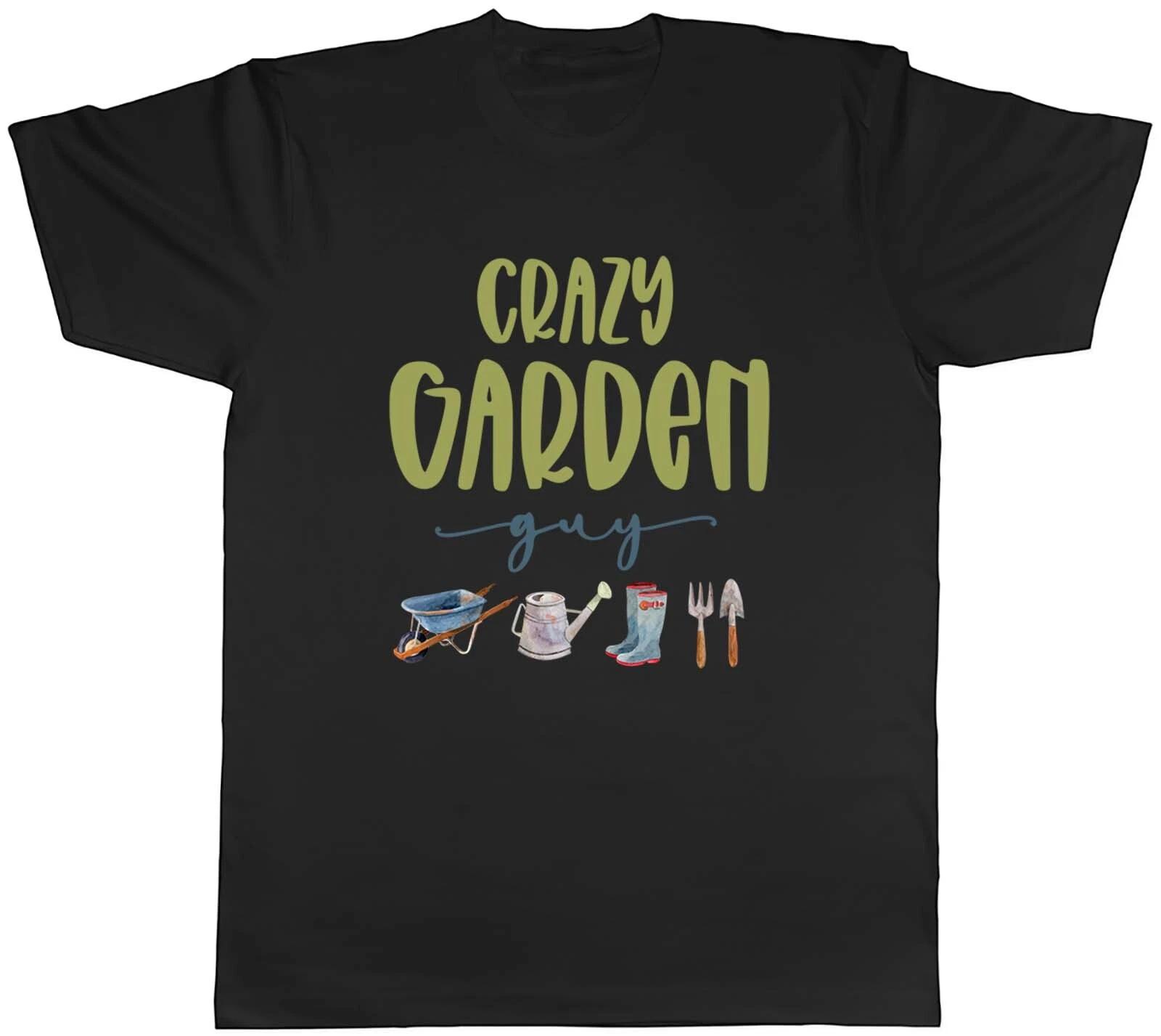 Crazy Garden Guy Gardening Mens Unisex T-Shirt Tee Gift S