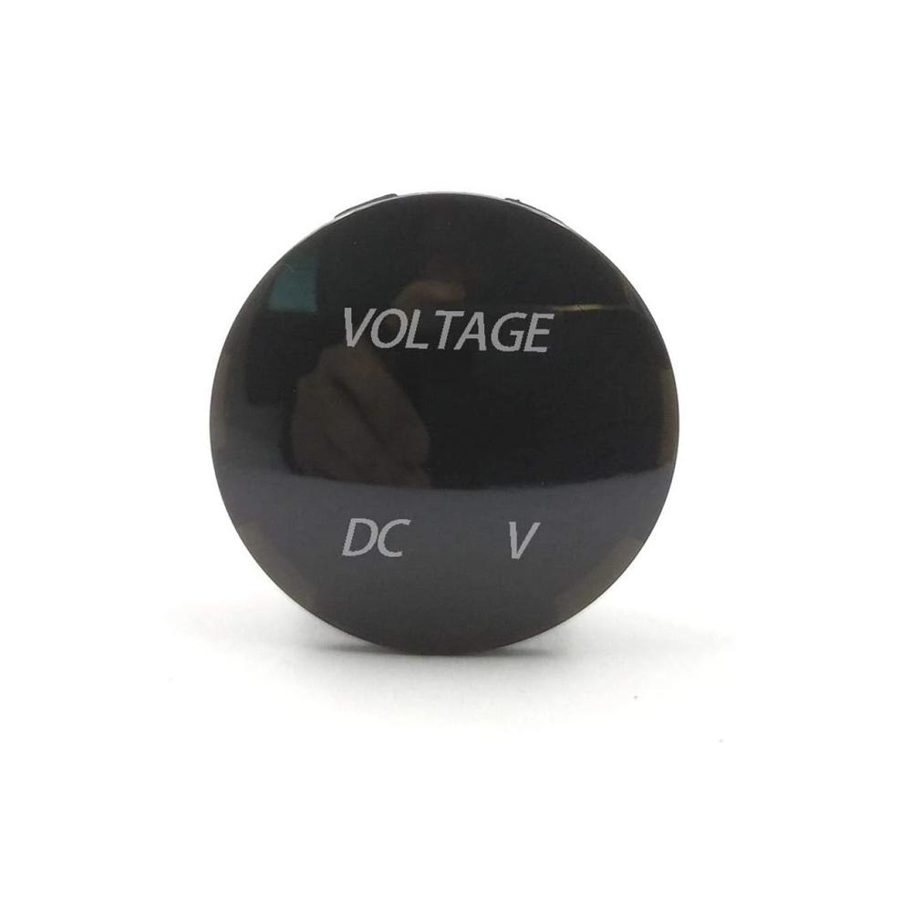 DC 5V-48V LED Mini Round Waterproof Motorboat Motorcycle Panel Digital Voltmeter Tester Monitor Display Voltmeter