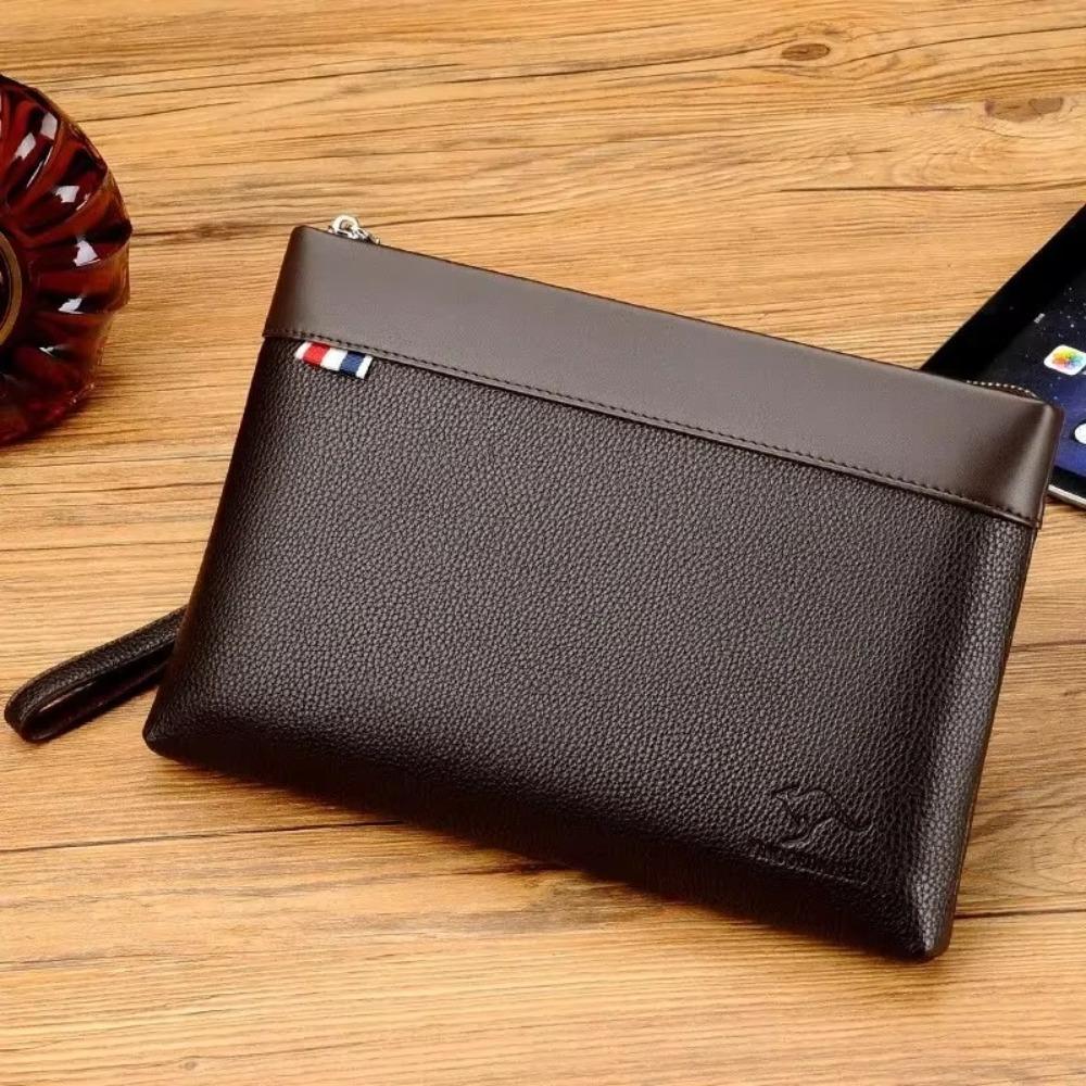 Fashion Leather Clutch Bag Large Capacity Portable Card Holder Handbag Multi-card Coin Purse Money Bag For Men