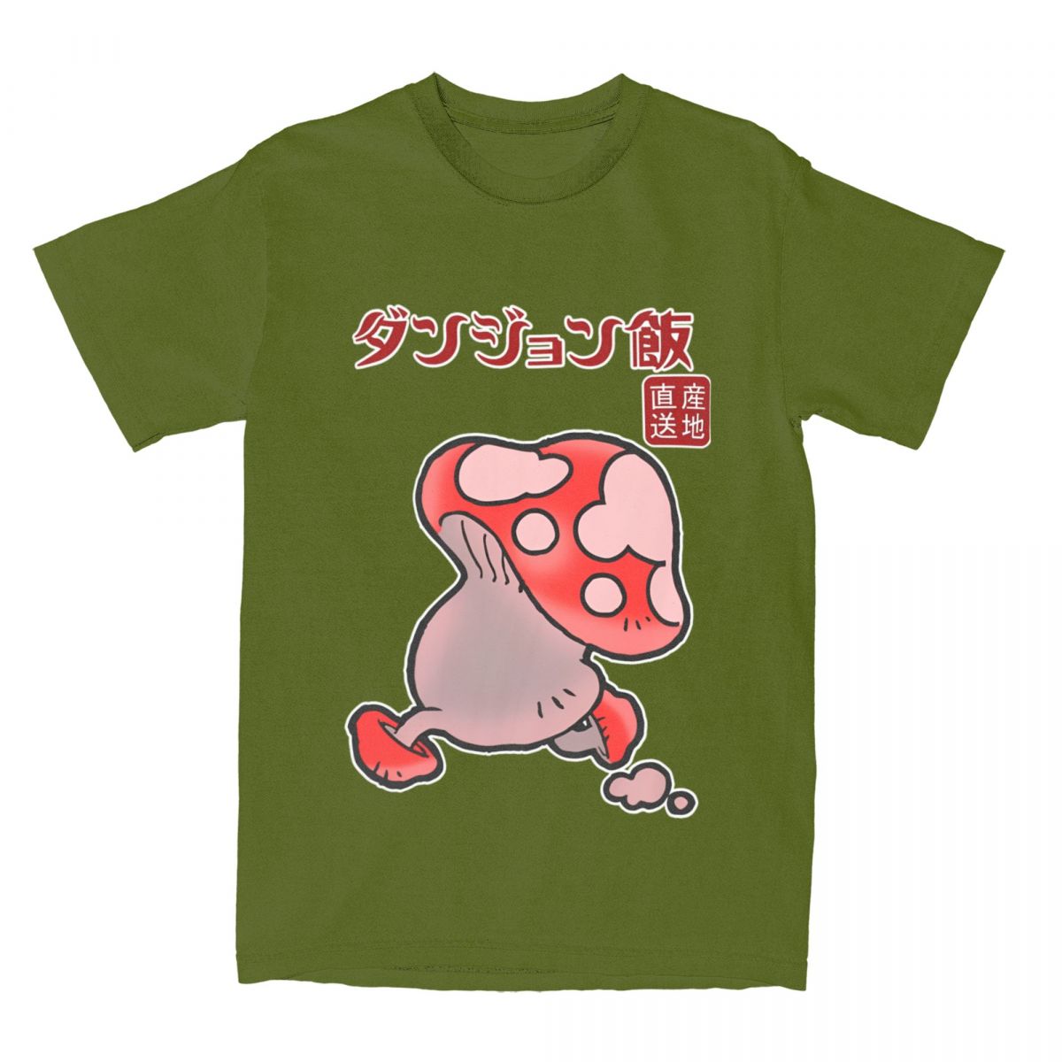 

Dungeon Meshi Anime Mushroom T Shirt Men Delicious In Dungeon Humorous Cotton T Shirts Summer O Neck Tee Shirt Oversized Tops 4XL