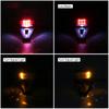 Universal 12V Motorcycle LED Tail Light Rear Fender Stop Brake Lights License Plate Light Bracket Holder For Dirt Bike Motorbike