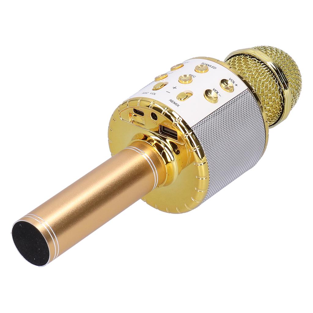 Wireless Microphone Speaker Bluetooth with LED Light Portable Handheld for Karaoke Party