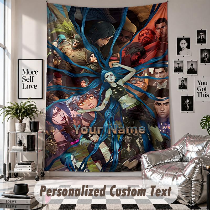 Custom Tapestry Wall Hanging, Arcane Personalized Name Text Home Wall Decor