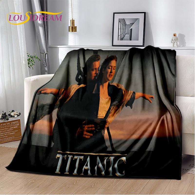 Movie Titanic Poster 3D Print Blanket,Soft Throw Blanket for Home Bedroom Bed Sofa Picnic Travel Office Rest Cover Blanket Kids