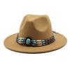 Jazz Hat Woolen Imitation Wool Felt Hat Neutral Versatile Top Hat Men'S And Women'S Cowboy Hats