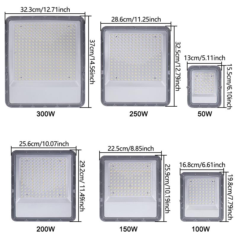 LED Flood light Spotlight Projector Outdoor Lighting 6500k Waterproof IP66 for Wall Garage Gym Street 220V 10w 20w 30w 50w 100w