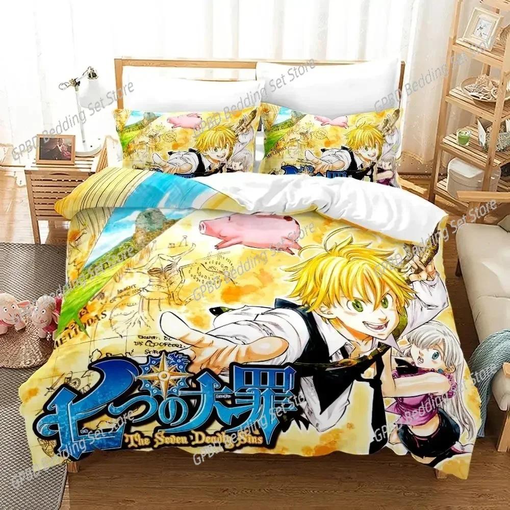 The Seven Deadly Sins 3D NEW Duvet Cover Pillowcase Bedding Set Adult Boy Girl Bedroom Decoration Children Single Double Large