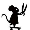 Metal Rat Garden Stake Weather Resistant Black Mouse Trimming with A Big Scissor Yard Sign for Garden Patio Walkway Lawn Fences Backyard Planter