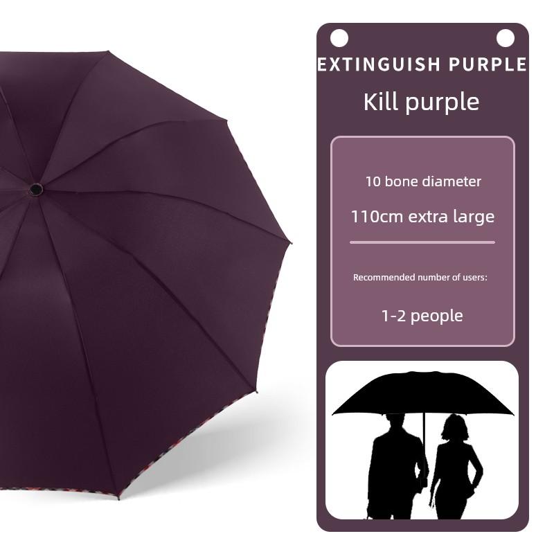 Large Reinforced and Thickened Wind-Resistant Umbrella for Men and Women, Sun Protection Uv Umbrella, Dual-Use for Sun and Rain