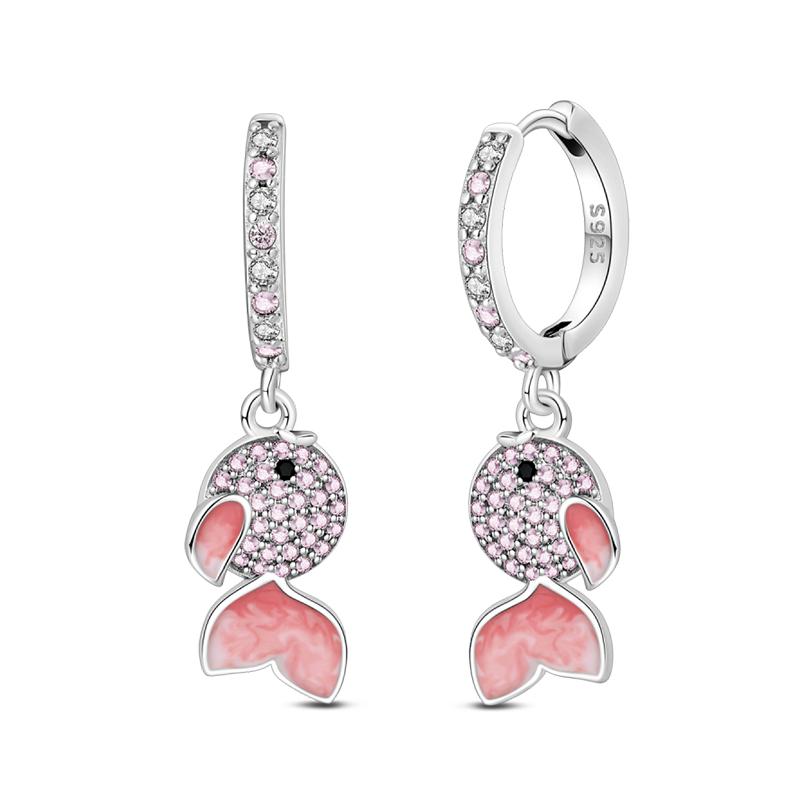 925 Silver Ocean Theme Earrings Dolphin Sea Star Shell Turtle Original Design Fashion Jewelry for Women