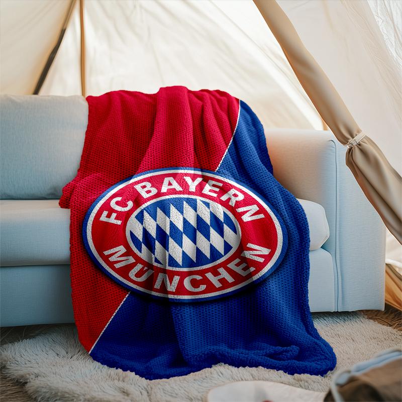 1PC FC Bayern München Printed Soft Flannel Blanket Throw for Adult Bedroom Living Room Sofa Camping Travel Fan Gifts Christmas Gifts