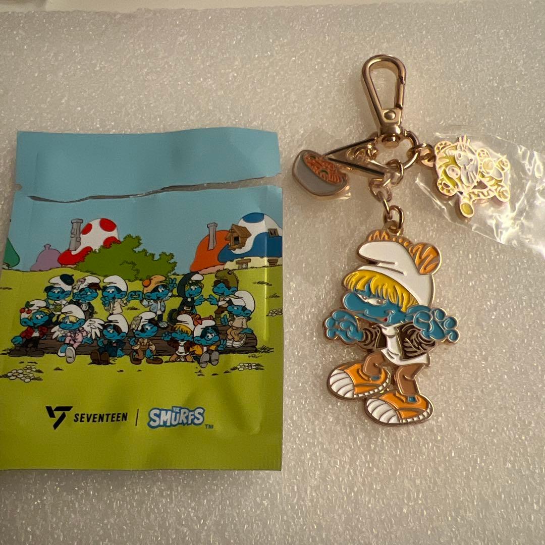 [USED] SEVENTEEN SMURFS Isaac Toast Keyring Hoshi Collaboration