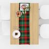 Linen Christmas Table Flag with Snowman & Santa Prints - Festive Table Mat Decorations