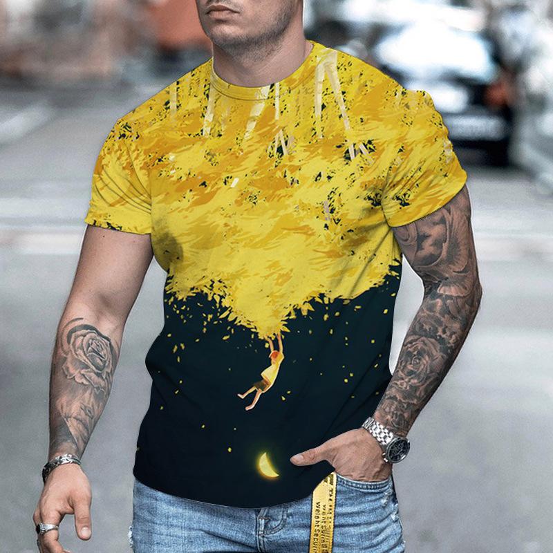 Personalized 3D Digital Printed Summer Men's Loose Casual Round Neck Short Sleeved T-Shirts Men’s