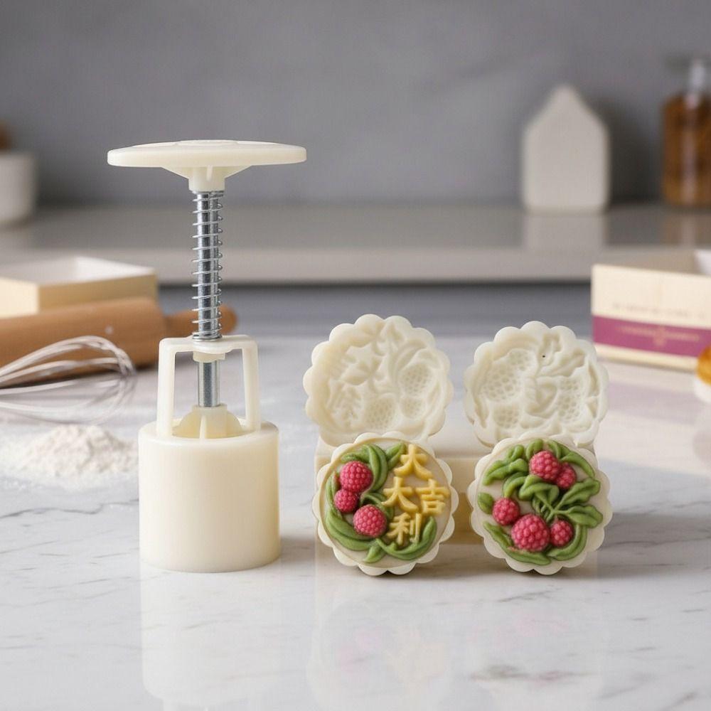 Hand Press Mid Autumn Festival Moon Cake Mold Embossing Pastry Molds Baking