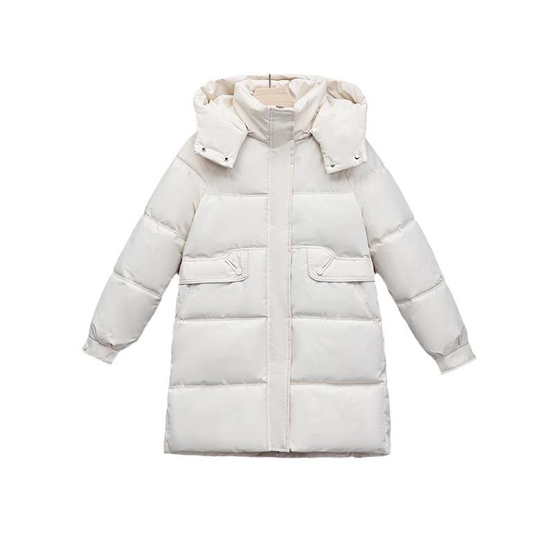 Down Cotton Jacket Women's Casual Winter Midi 2025 New Thickened Warm and Fashionable Loose Padded Jacket