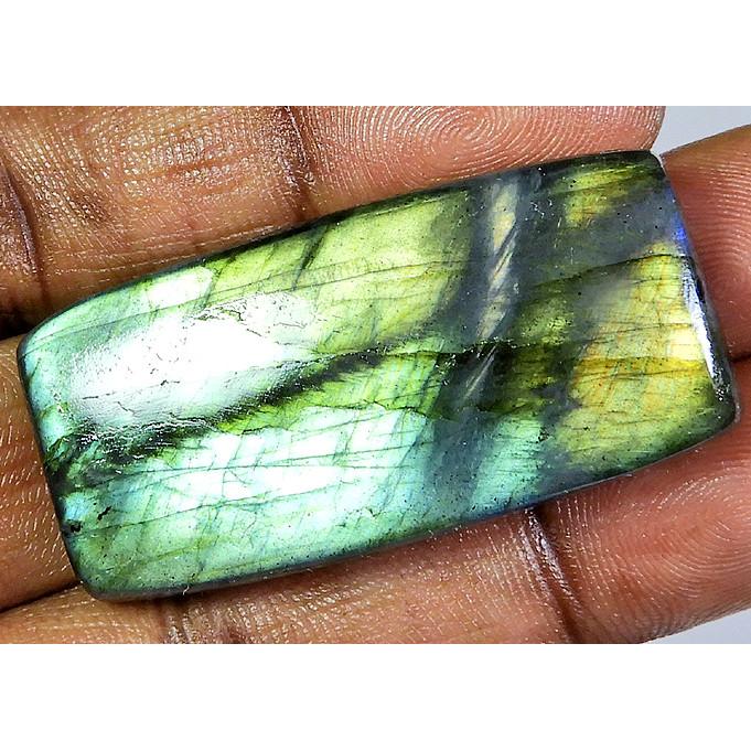 

22X46X8MM Natural Labradorite Golden Octagon Cabochon Loose Gemstone 100Cts. PP-1256