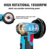 19500RPM 12V Cordless Angle Grinder | Diamond Cutting/Polishing/Grinding | Mini Rechargeable Multi-Function Tool | Amabilis