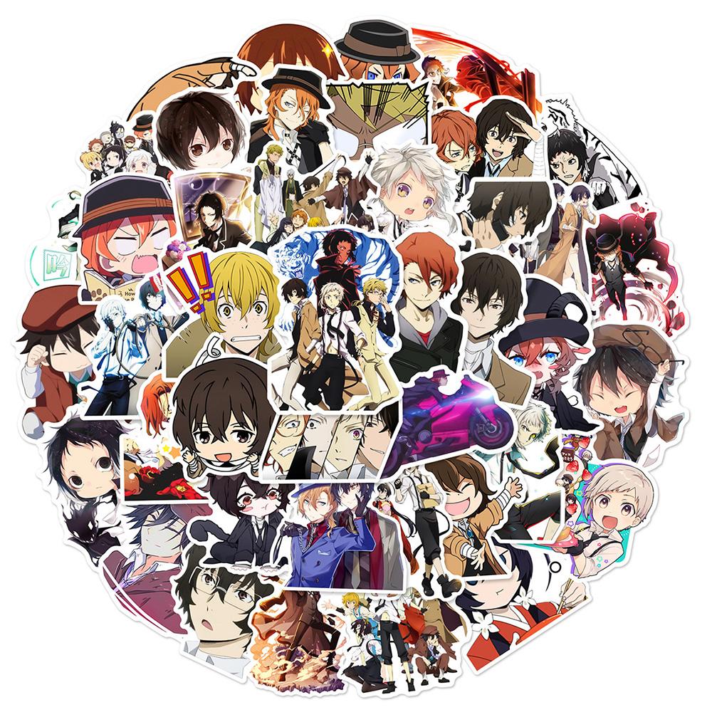 10/30/50pcs Cool Anime Bungo Stray Dogs Stickers Classic Japanese Manga Decals DIY Skateboard Phone Notebook Cartoon Sticker Toy
