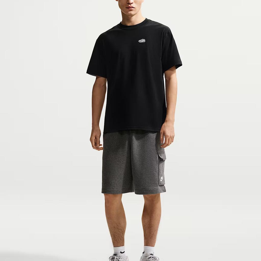 Nike Sportswear T Shirts Men's Black Crew Neck Moderate IH1150-010