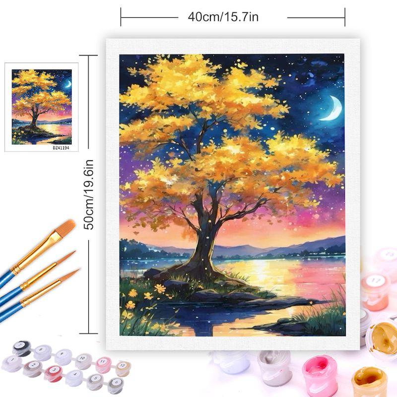 CHENISTORY DIY Painting By Numbers For Adults Landsape Oil Picture HandPainted Animals Coloring By Numbers Home Wall Art