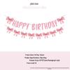 Pink Ballet Bow Children's Birthday Party Disposable Tableware Set