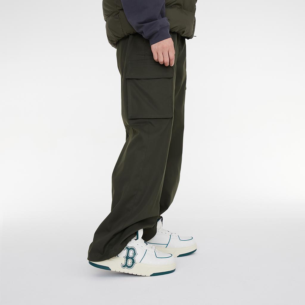 New MLB Chunky Liner Low Top Skateboard Shoes Unisex Beige Green 3ASXCBO3N-43GND