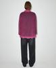 MAHAGRID Cutting Contrast Half Zip-Up Knit Pink(Mg2Efmk641A)