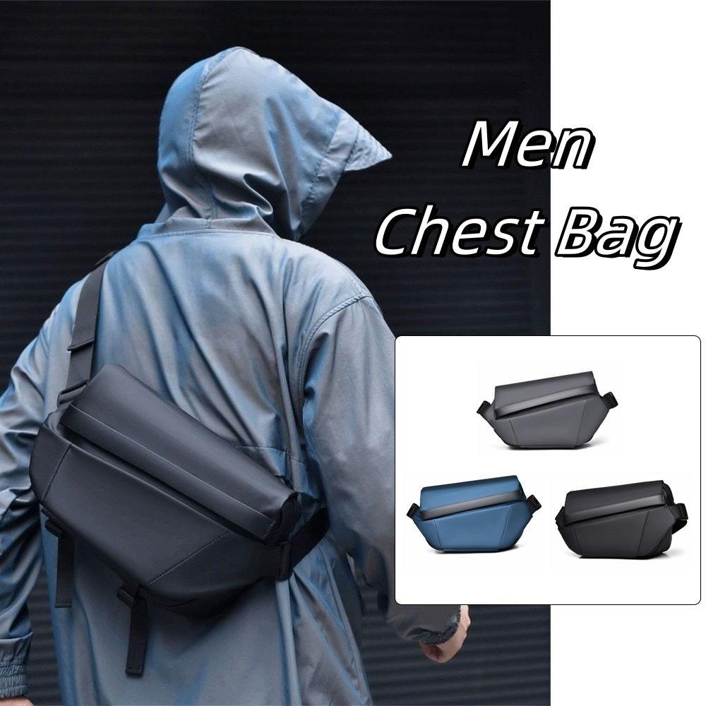 Waterproof Shoulder Bag Korean Men Chest Bag Simple Oxford Cloth Bag  Travel