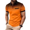 Printed Collar Top for Summer Men's Casual Polo Shirt