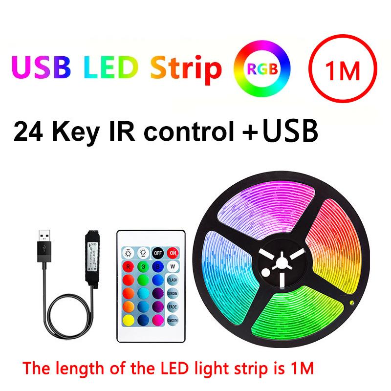 

Светодиодная лента USB Управление через приложение Изменение цвета SMD5050 RGB Светодиодная лента Гибкая лампа Лента для украшения комнаты Подсветка для телевизора Диод