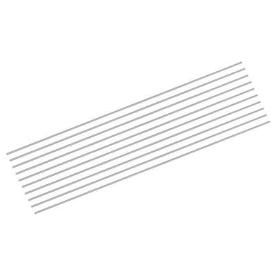 Uxcell Nerezová ocel 304 Sada 1mm x Kovová kulatá soustružnická tyč pro modelářství DIY kovodělné materiály Tyče, 10, 153mm, Pruty, Materiál, Letadla, Auta,