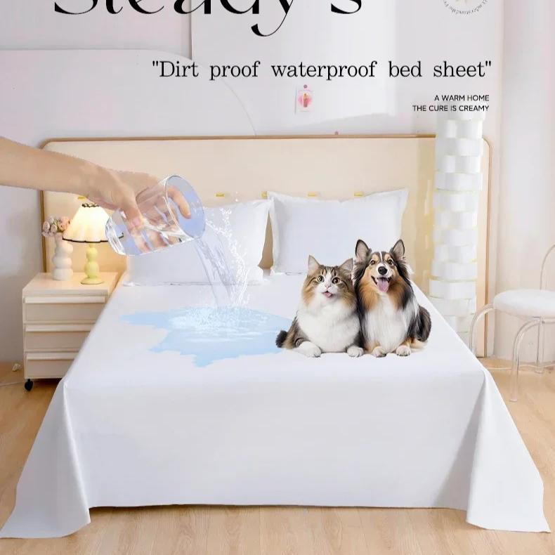 Waterproof Bed Sheet Washable Underpad Waterproof Incontinence Bed Pads for Women,Old Man,Pet Urinary Isolation, Dirt Isolation, and Leak Prevention 160x230cm suit