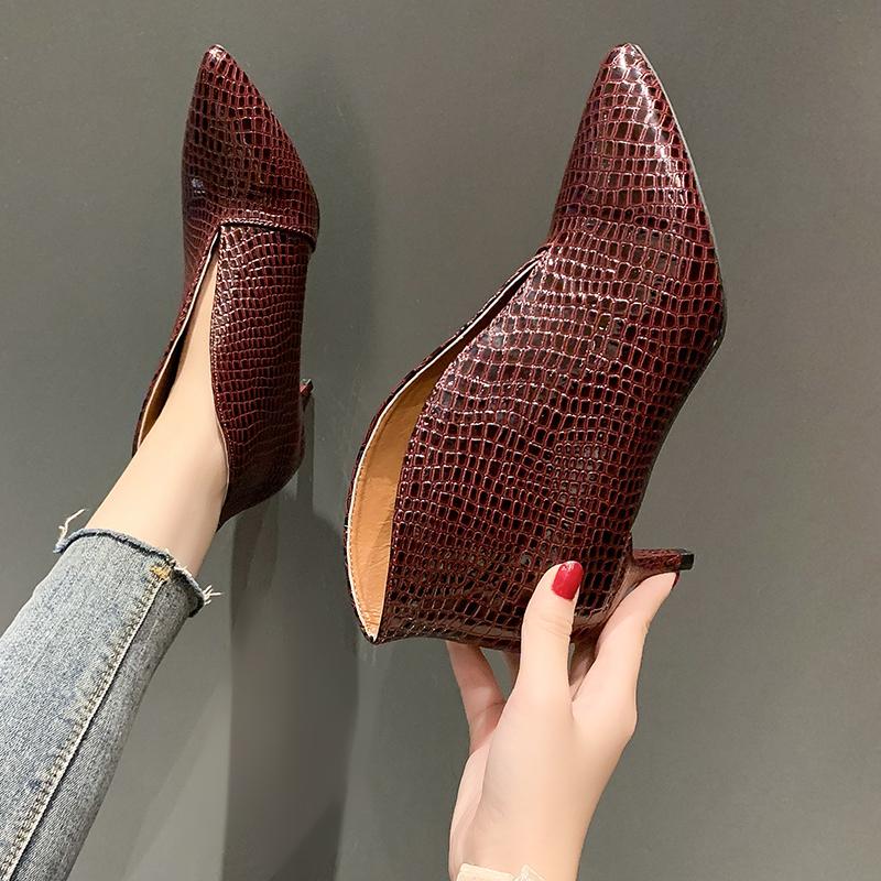 Fashion Women Boots 2024 New Women for Shoes Casual Pumps Short Boots Sexy High Heels Pointed V-mouths Ladies Dress Breathable Shoes