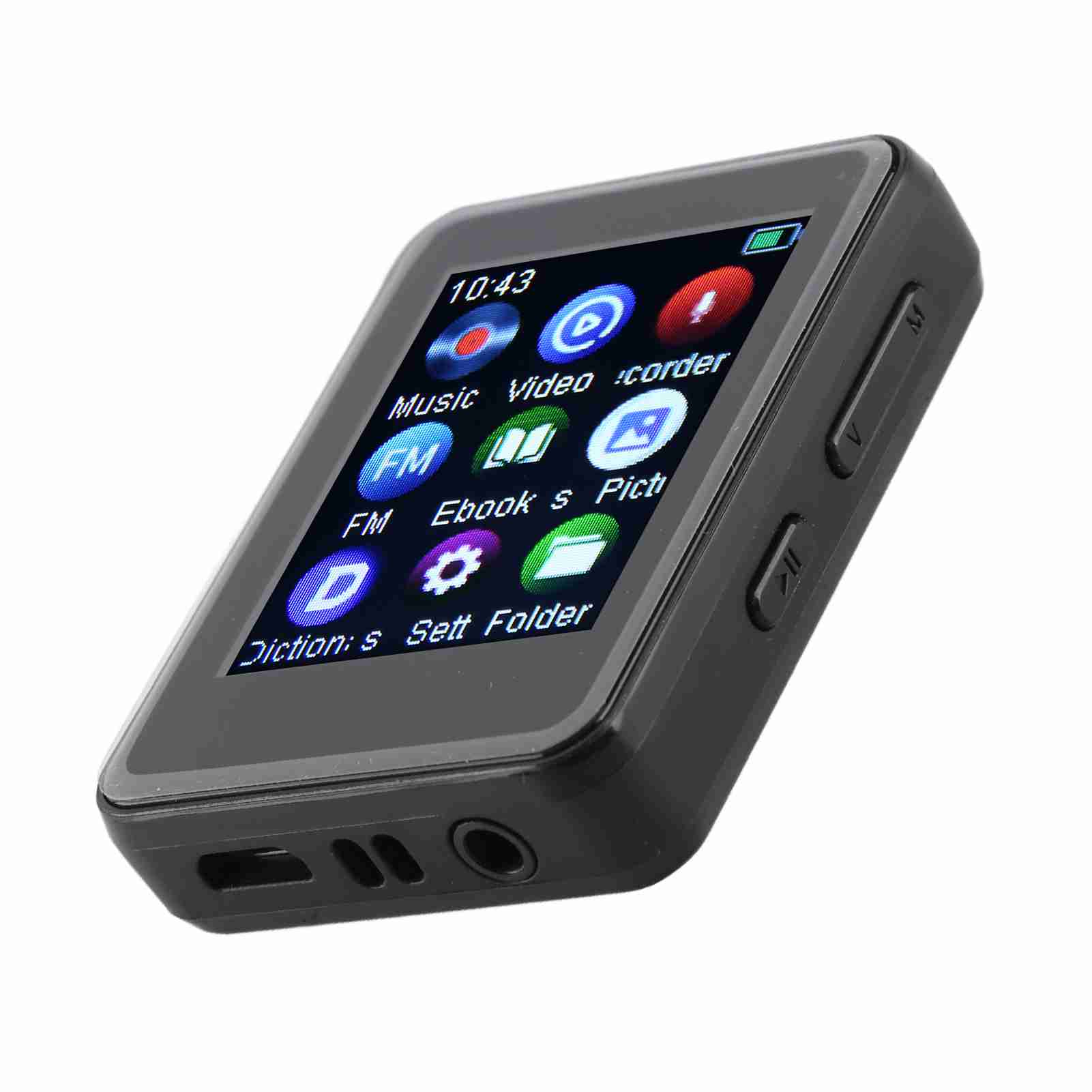 

MP3-плеер Hi-Fi стерео звук Bluetooth 5.0 Встроенный динамик FM-радио Электронная книга Будильник