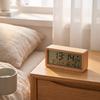 Digital Alarm Clock Easy to Read Wooden Compact for Nightstand