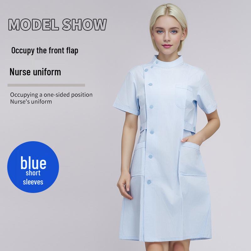 Short Sleeve Nurse & Doctor White Coat Uniform