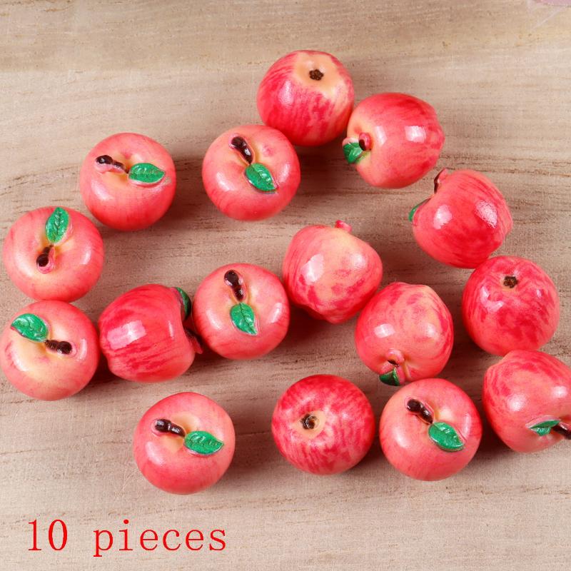10Pcs Miniature Food Toy Realistic Snake Fruit Pear 3D Fruit Model DIY Dollhouse Accessory Home Decoration